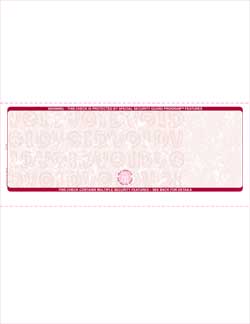 Blank Laser Check  Stock- Middle